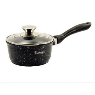 Ківш із кришкою Zauberg d-16 см 1,3 л мармуровим покриттям із алюмінію JB-A0716A