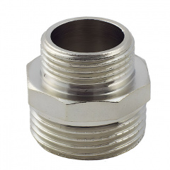 Ниппель редукционный FADO 1 1/2"x1 1/4" НН никелированная латунь Николаев