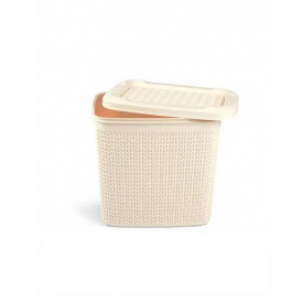 Корзина для порошку 10 л 28,5*21*26,5 см Uscan Plastik M-086 Бежевий