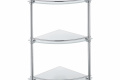 Полка стеклянная угловая 3-ярусная ZERIX LR3307-3 (LL1437)