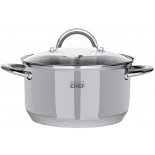 Кастрюля с крышкой Bravo Chef 20 см 3.6 л Хром (6720869)