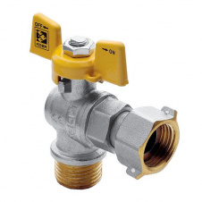 Кран з накидною гайкою 3/4" ГШБ ГАЗ КУТОВИЙ KOER KR.221.G (KR0169)
