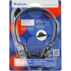 Гарнитура Defender Aura 102 Black (63102) (6351928) Тернополь