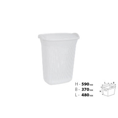 Корзина для белья VIOLET HOUSE WHITE Виолетта 59х37х48 см 65 л Белый (6481508) Костопіль