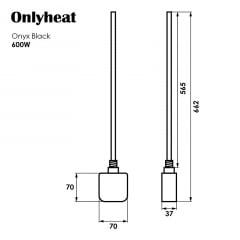 ТЕН для рушникосушки OnlyHeat Onyx Black 0,6 кВт Тернопіль