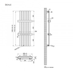 Радиатор с полками Ideale Stella 11 5/1200/500 антрацит Ковель