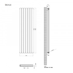 Радіатор Ideale Vittoria 12 7/1600/476 антрацит Березнегувате