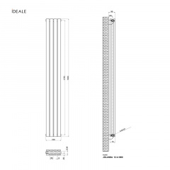 Радиатор Ideale Jolanda 12 4/1800/236 антрацит Буча