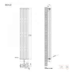 Радиатор Ideale Gloria 12 5/1800/295 антрацит Киев