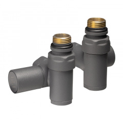 Комплект дизайн кранів під ТЕН Ideale 1/2”x1/2” антрацит Бориспіль