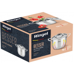 Кастрюля RINGEL Besser 5.5 л 24 см Хром (6869645) Сумы