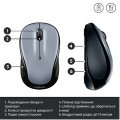 Мышь компьютерная Logitech M325s Wireless Light Silver (910-006813) (6848840) Киев