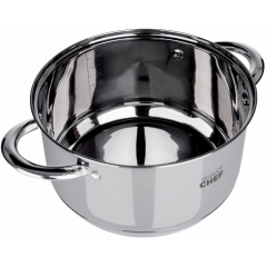 Кастрюля с крышкой Bravo Chef 16 см 1.9 л Хром (6720867) Луцк
