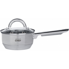 Ковш с крышкой Bravo Chef 14 см 1.15 л Хром (6720872) Кам'янка-Дніпровська