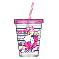 Стакан с трубочкой Herevin Unicorn 0.45 л (161441-003) (6917940) Хмельницький