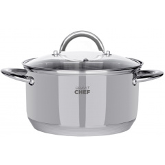 Кастрюля с крышкой Bravo Chef 20 см 3.6 л Хром (6720869) Мукачево