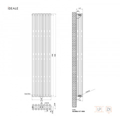 Радиатор Ideale Gloria 12 7/1800/413 черный Надворная
