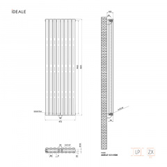 Радіатор Ideale Adele 12 8/1500/472 антрацит Покровськ