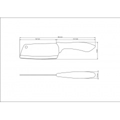 Нож топорик Tramontina AFFILATA 127 мм Черный (6410522) Киев