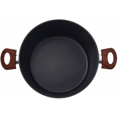 Кастрюля классическая с крышкой Bravo Chef 26 см 4.9 л Черный (6859889) Київ