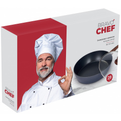 Сковорода глубокая Bravo Chef 28 см (6815605) Кременець