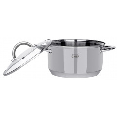 Кастрюля BRAVO CHEF 18 см 2.6 л с крышкой (6720868) Миколаїв