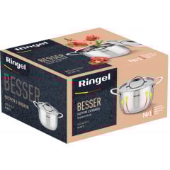 Кастрюля RINGEL Besser 4.2 л 22 см Хром (6869644) Миколаїв