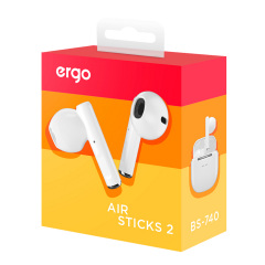 Гарнітура Ergo BS-740 Air Sticks 2 White (6819314) Хмельницький