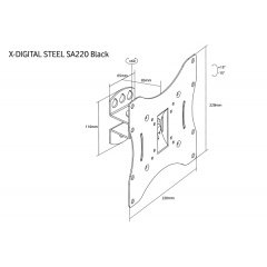 Кронштейн настінний X-Digital STEEL SA220 Black (6093239) Одеса