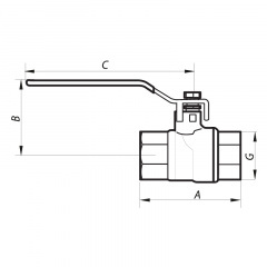 Кран шаровий 1/2" ГГР ГАЗ (NF.612) NOLF (NF2924) Чернігів