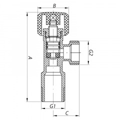 Кран кульовий KOER 1/2x3/8 (KR.510) (KR0147) Суми