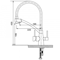 Кухонний змішувач для питної води KOER KB-72003-02 (KR3374) Київ