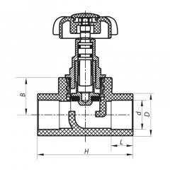Кран вентильний 25 KOER PPR K0184.PRO (KP0238) Черкаси