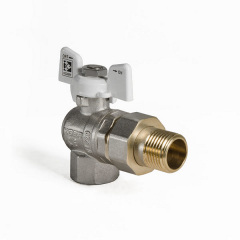 Кран с американкой 1/2" (KOER KR.228.W) угловой белый (KR0099) Херсон