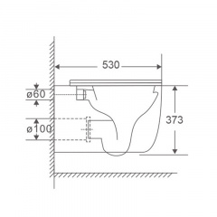 Унітаз підвісний Mixxus Premium Ellipse-0303-T3 520x365x360mm система змиву Tornado 3.0 (MP6465) Запоріжжя