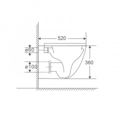 Унітаз підвісний Mixxus Premium Ellipse-0303-R Black 520x365x360mm система змиву RIMLESS (MP6464) Житомир