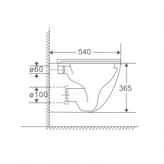 Унітаз підвісний Mixxus Premium Ellipse-0304-R 540x360x360mm система змиву Rimless (MP6466) Кропивницький