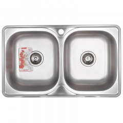 Мийка кухонна ZERIX Z7848D-08-180MD DOUBLE (micro decor) (ZS0579) Житомир