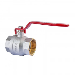 Кран кульовий Koer KR.214 - 2-1/2" FF ГГР (ручка "важіль" червона) (KR4950) Хмельницький