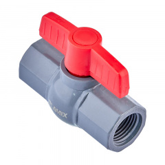 Кран кульовий Plamix PVF-1/2" FF PVC (PM0625) Луцьк
