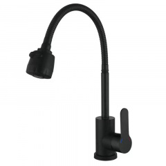 Змішувач для кухні Zerix DAX-011 Black Reflector з нерж. сталі SUS304 (ZX4822) Київ