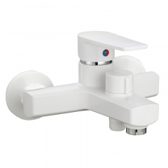 Змішувач для ванни Plamix Leo-009 Euro White (без шланга та лійки) (PM0633) Київ