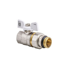 Кран з американкою 1/2 "антипротечка" (KOER KR.227.W-Gi) білий (KR0190) Бердичів