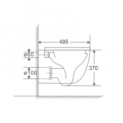 Унітаз підвісний Mixxus Premium Ellipse-0302-T3 495x360x370mm система змиву Tornado 3.0 (MP6462) Чернігів