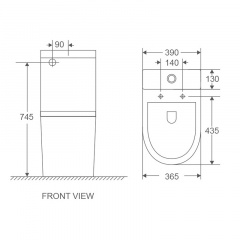 Унітаз-компакт Mixxus Premium Ellipse-0401-T1 630x390x840mm система змиву TORNADO 1.0 (MP6467) Київ