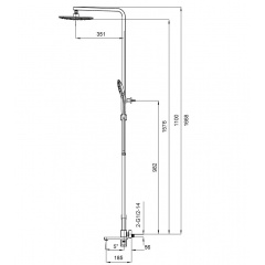 Душова колона із змішувачем Koer KB-56009-05 (Колір чорний) (KR3507) Запоріжжя