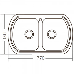 Мийка кухонна ZERIX Z7749-08-180E satin (ZM0565) Чернівці