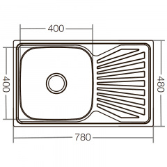 Мийка кухонна ZERIX Z7848-08-180D decor (ZX1605) Полтава