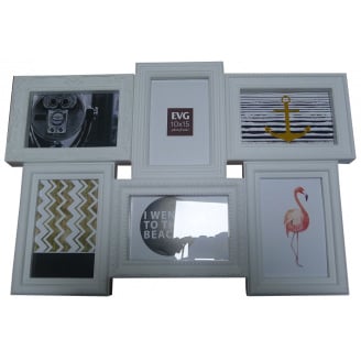 Мультирамка EVG INNO ZB-6-3753 WHITE COLLAGE 6 36 х 52 х 2.5 см Білий (6812241)