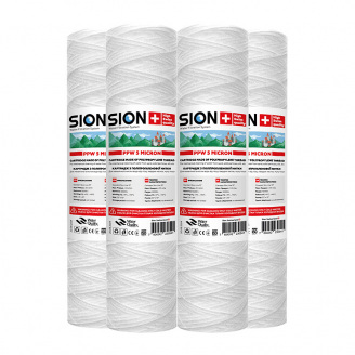 Комплект картриджів з поліпропіленової нитки Sion 2,5x10 5 мкм 4 шт